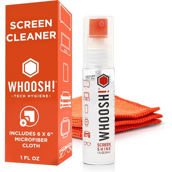 Whoosh! Kit de Limpieza de Pantallas Go 30 ml con Paño de Microfibra Whoosh! Kit de Limpieza de Pantallas Go 30 ml con Paño de Microfibra